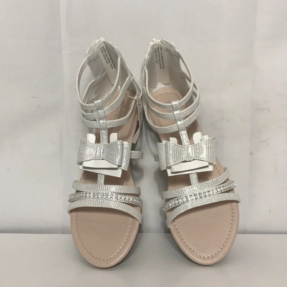 The Children’s Place White Sparkling Bow Sandals 2